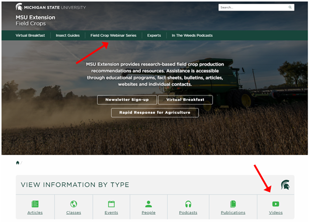 2022 Field Crops Webinar Series screen shot